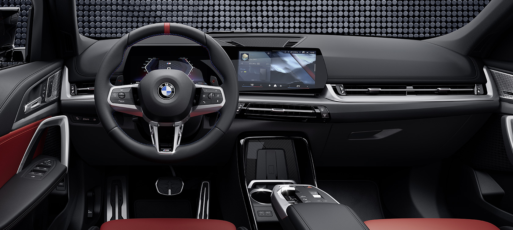 BMW X1 M35i xDrive détails intérieur volant intérieur et affichage